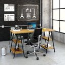 Ver imagem 6 de Escrivaninha Mesa Escritório Cavalete 150cm 4 Prateleiras Estilo Industrial Kuadra