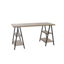 Ver imagem 3 de Escrivaninha Mesa Escritório Cavalete 150cm 4 Prateleiras Estilo Industrial Kuadra