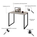 Ver imagem 5 de Escrivaninha Mesa Escritório Office Estilo Kuadra 90cm Industrial Branco Chess Marrom
