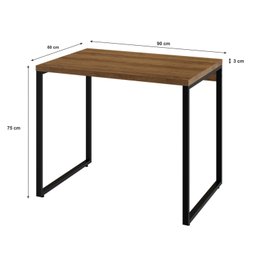 Escrivaninha Mesa Escritório Office Estilo Industrial 90cm Kuadra - 4 Escrivaninha Mesa Escritório Office Estilo Industrial 90cm Kuadra - 4