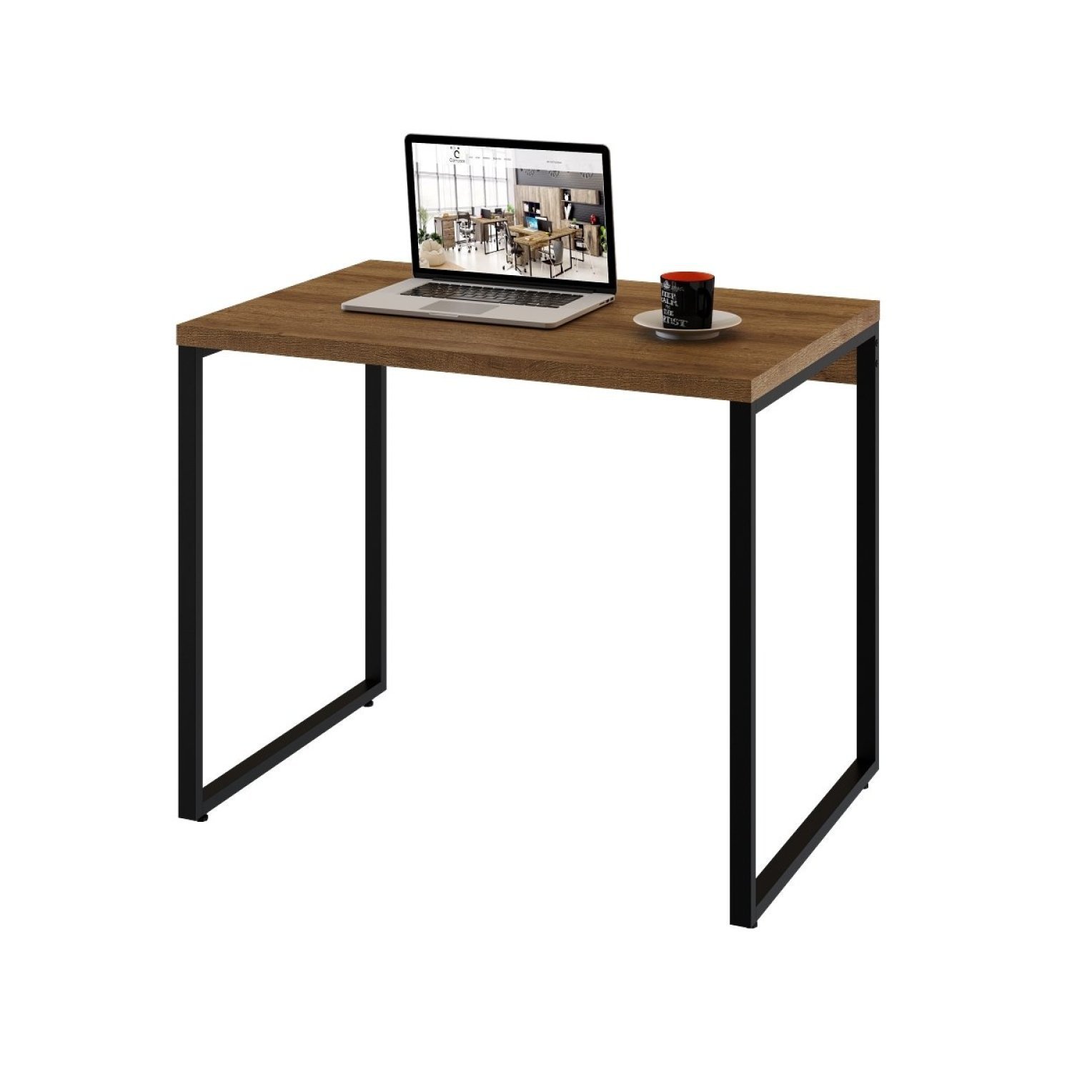 Mesa para Escritório Office Estilo Industrial 90cm Kuadra  - 2