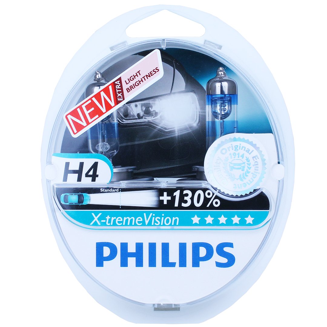Lampada Philips H4 Xtreme Vision Plus 3500k X-treme 130% Luz - 1