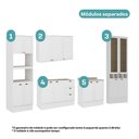Ver mais imagens de Cozinha Completa Milla Perfect 15 Portas 3 Gavetas MDF 340cm Branco