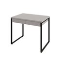 Ver imagem 2 de Escrivaninha Mesa Escritório Kuadra 2 Gavetas 90cm Industrial Branco Chess Marrom