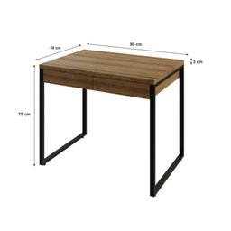 Mesa para Escritório 90cm 2 Gavetas Kuadra  - 3