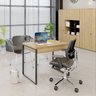 Mesa para Escritório 90cm 2 Gavetas Kuadra  - 6