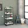 Estante para Livros Industrial 145cmx60cm 4 Prateleiras Kuadra - 6