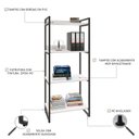 Ver imagem 5 de Estante para Livros Industrial 145cmx60cm 4 Prateleiras Kuadra