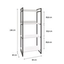 Ver imagem 4 de Estante para Livros Industrial 145cmx60cm 4 Prateleiras Kuadra