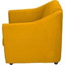 Ver imagem 4 de Kit 3 Poltronas Mila Pé de Plástico Cromado - Mostarda Suede