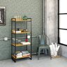 Estante para Livros Industrial 145cmx60cm 4 Prateleiras Kuadra - 6
