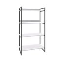Ver imagem 3 de Estante de Livros Industrial Aço 80CMX145CM 4 Prateleiras Kuadra Branco
