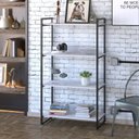 Ver imagem 1 de Estante de Livros Industrial Aço 80CMX145CM 4 Prateleiras Kuadra Branco