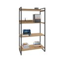 Ver imagem 2 de Estante de Livros Industrial Aço 80CMX145CM 4 Prateleiras Kuadra Marrom