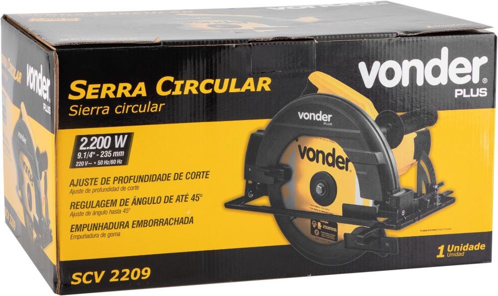 Serra Circular 9.1/4" Scv2209 220V Vonder Pl - 3