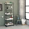 Estante para Livros Industrial 187cmx60cm 5 Prateleiras Kuadra - 6