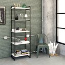 Ver imagem 6 de Estante de Livros Industrial Aço 60CMX187CM 5 Prateleiras Kuadra Branco