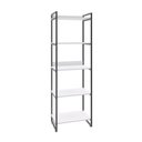 Ver imagem 3 de Estante de Livros Industrial Aço 60CMX187CM 5 Prateleiras Kuadra Branco