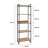 Estante para Livros Industrial 187cmx60cm 5 Prateleiras Kuadra - 4