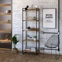 Ver imagem 1 de Estante de Livros Industrial Aço 60CMX187CM 5 Prateleiras Kuadra Marrom