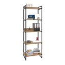 Ver imagem 2 de Estante de Livros Industrial Aço 60CMX187CM 5 Prateleiras Kuadra Marrom