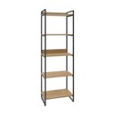 Ver imagem 3 de Estante de Livros Industrial Aço 60CMX187CM 5 Prateleiras Kuadra Marrom