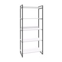 Ver imagem 3 de Estante de Livros Industrial Aço 80CMX187CM 5 Prateleiras Kuadra Branco