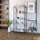 Ver imagem 1 de Estante de Livros Industrial Aço 80CMX187CM 5 Prateleiras Kuadra Branco
