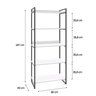 Estante para Livros Industrial 187cmx80cm 5 Prateleiras Kuadra - 4