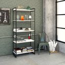 Ver imagem 6 de Estante de Livros Industrial Aço 80CMX187CM 5 Prateleiras Kuadra Branco