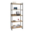 Ver imagem 2 de Estante de Livros Industrial Aço 80CMX187CM 5 Prateleiras Kuadra Marrom