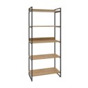 Ver imagem 3 de Estante de Livros Industrial Aço 80CMX187CM 5 Prateleiras Kuadra Marrom