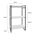 Ver imagem 4 de Estante de Livros Industrial Aço 60CMX104CM 3 Prateleiras Kuadra Branco