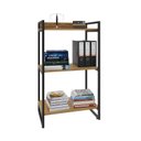 Ver imagem 2 de Estante de Livros Industrial Aço 60CMX104CM 3 Prateleiras Kuadra Marrom