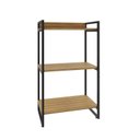 Ver imagem 3 de Estante de Livros Industrial Aço 60CMX104CM 3 Prateleiras Kuadra Marrom