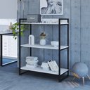 Ver imagem 6 de Estante de Livros Industrial Aço 80CMX104CM 3 Prateleiras Kuadra Branco