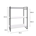 Ver imagem 4 de Estante para Livros Industrial 104cmx80cm 3 Prateleiras Kuadra