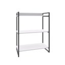 Ver imagem 3 de Estante de Livros Industrial Aço 80CMX104CM 3 Prateleiras Kuadra Branco