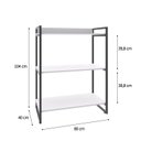 Ver imagem 4 de Estante de Livros Industrial Aço 80CMX104CM 3 Prateleiras Kuadra Branco