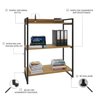 Estante para Livros Industrial 104cmx80cm 3 Prateleiras Kuadra - 5