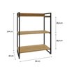 Estante para Livros Industrial 104cmx80cm 3 Prateleiras Kuadra - 4