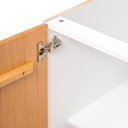 Ver imagem 6 de Balcão para Pia 120cm sem Tampo 2 Portas 3 Gavetas Madeira Maciça/MDF Ikigai Branco/Carvalho