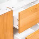 Ver mais imagens de Balcão para Pia 120cm sem Tampo 2 Portas 3 Gavetas Madeira Maciça/MDF Ikigai Branco/Carvalho