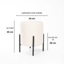Ver imagem 5 de Kit 02 Puff Siena 45cm Decorativo Puffe Banqueta Tecido Linho