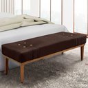 Ver imagem 1 de Recamier Gênova 160cm Casal Suede Madeira Maciça Lucadi