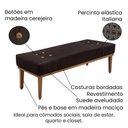 Ver imagem 2 de Recamier Gênova 160cm Casal Suede Madeira Maciça Lucadi