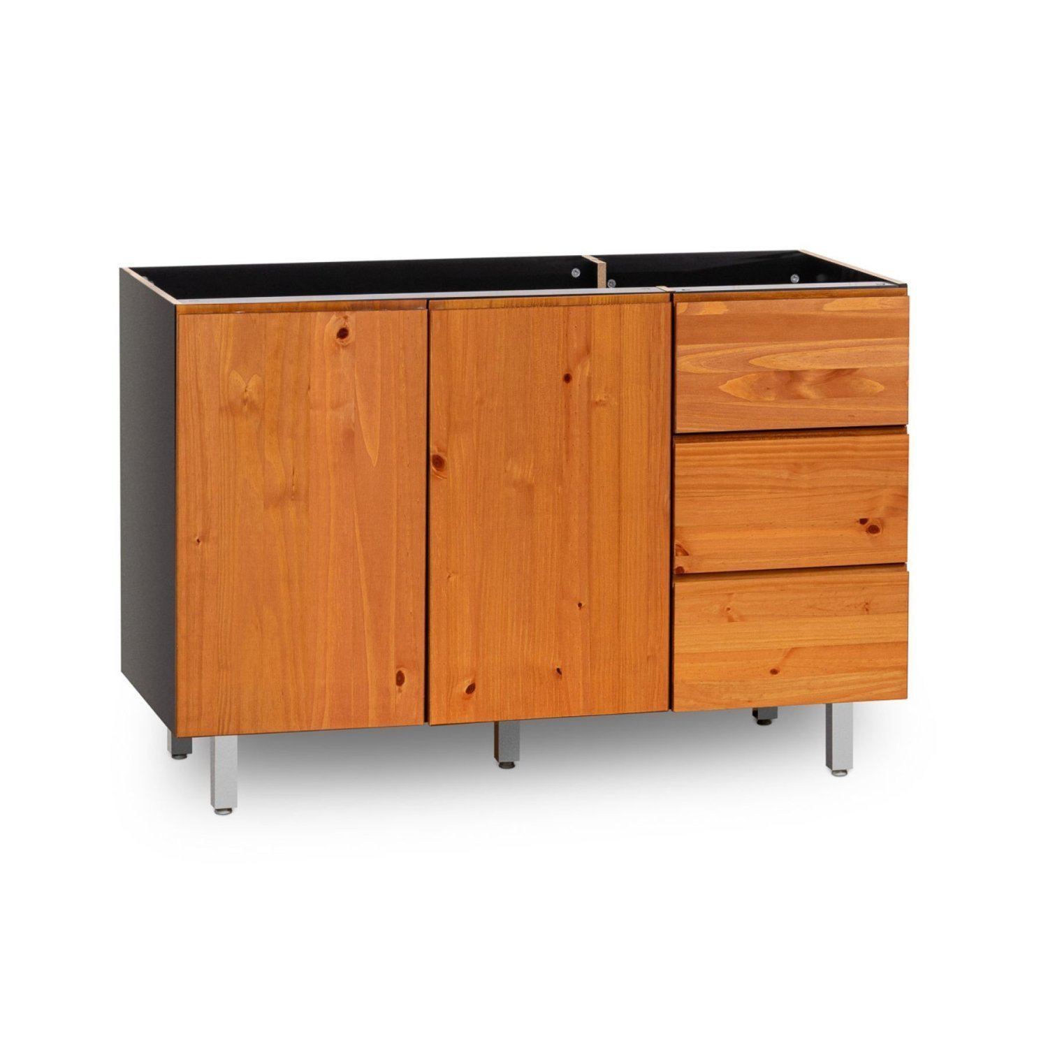 Balcão para Pia 120cm sem Tampo Madeira Maciça/MDF Island  - 3