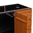Ver imagem 7 de Balcão para Pia 120cm sem Tampo Madeira Maciça/MDF Island Preto/Garapa