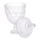 Ver imagem 2 de Potiche / Bomboniere com Pé de Cristal Diamond Transparente 15x32cm | Casa Del Grande
