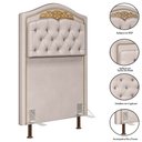 Ver imagem 4 de Cabeceira Cama Box Solteiro 90cm Com Calçadeira Baú Imperial J02 Suede Bege - Mpozenato